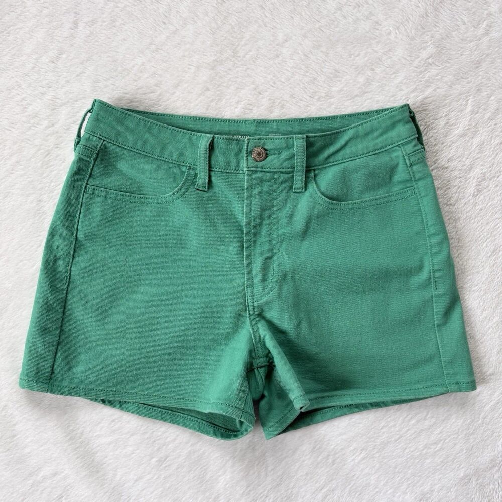 Old Navy Women’s Teal High-Rise Wow Jean Shorts 3in Inseam Size 4